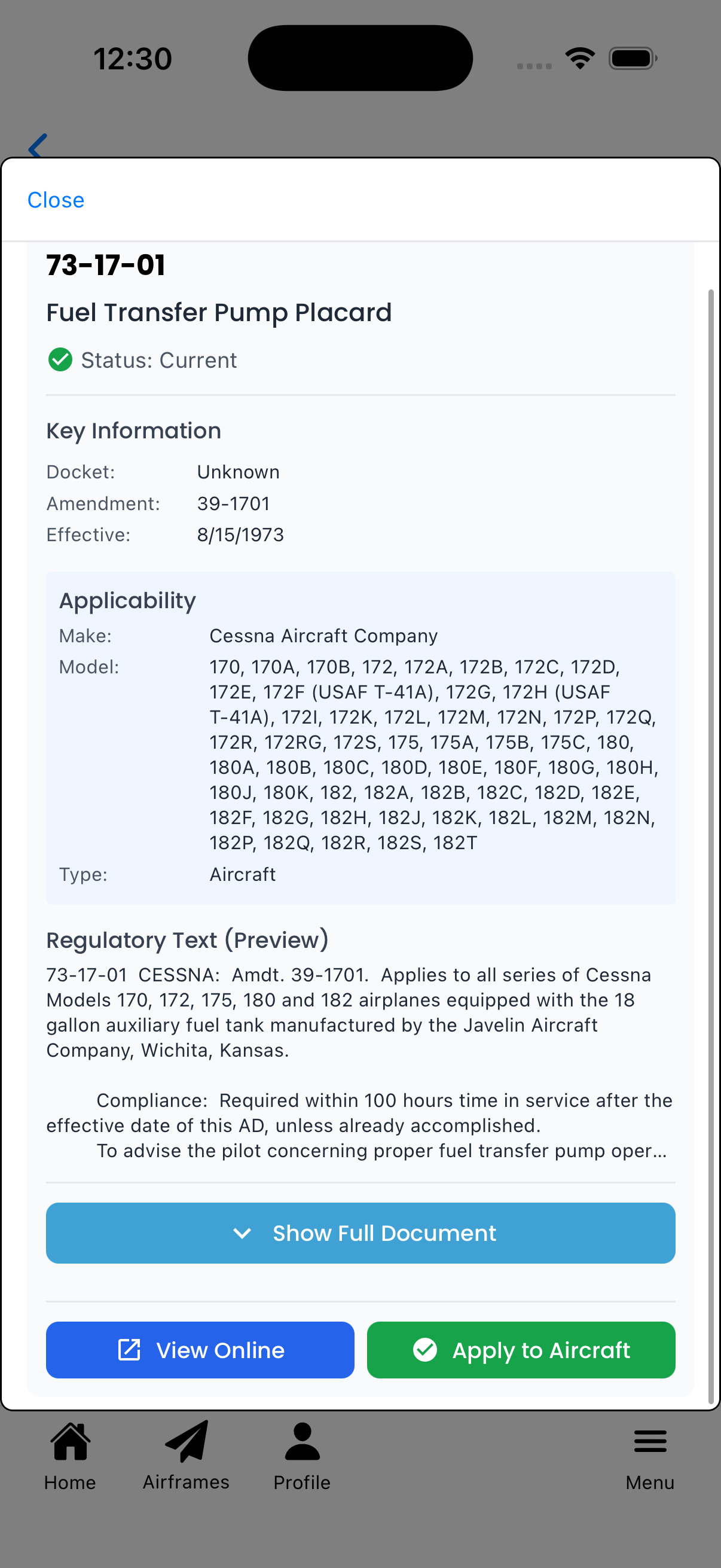 AD viewer with Apply button