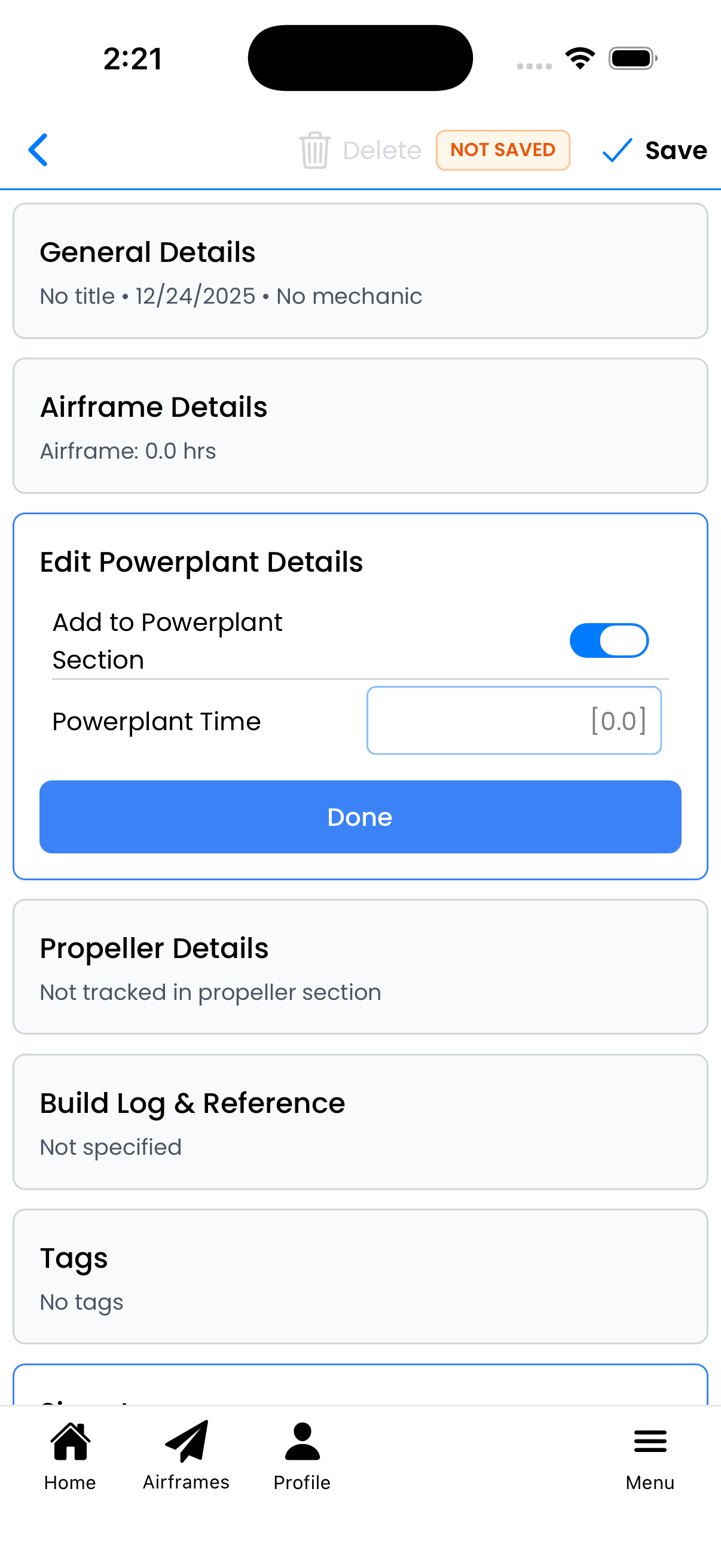 Edit Powerplant Details
