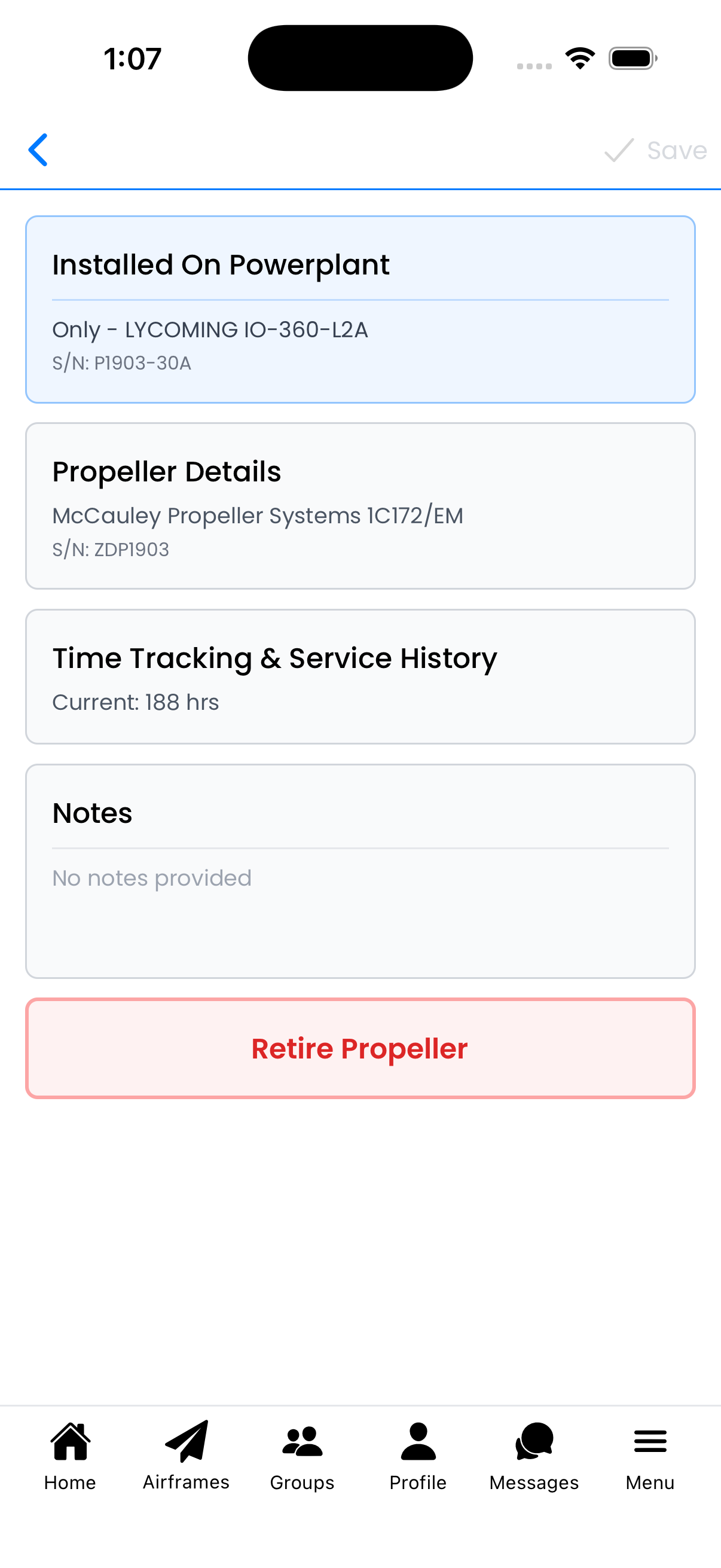 Propeller Editor screen