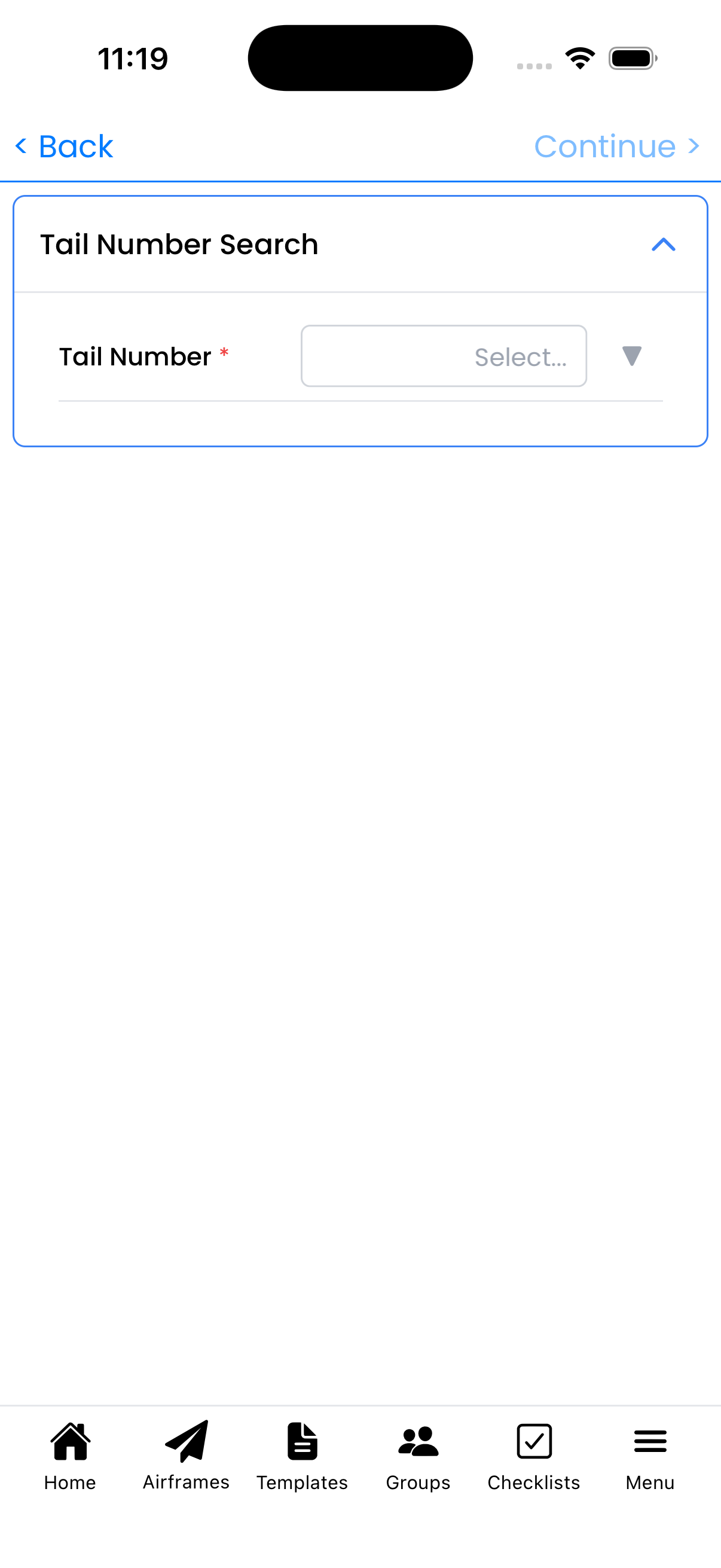 Step 1: Tail Number and Aircraft Info